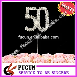 new product 2020 birthday party decoration rhinestone crystal cake topper for birthday