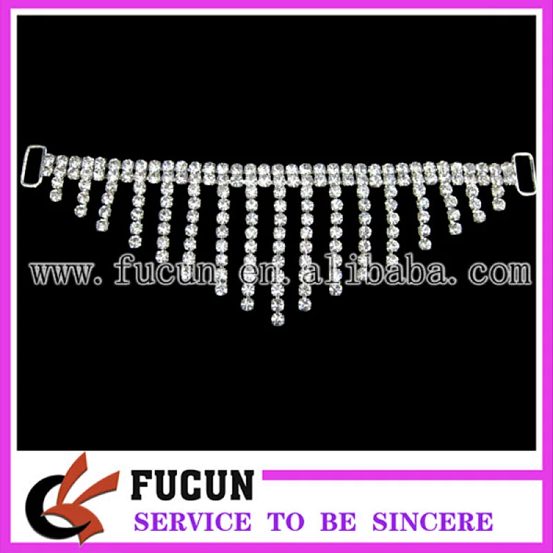fashion drop crystal strass connector bikini with rhinestones