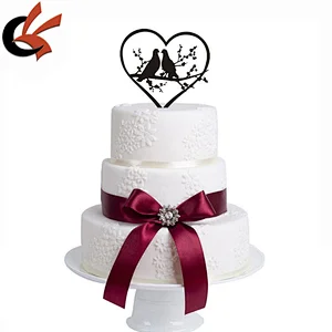 Acrylic Love Birds Cake Topper Wedding Engagement Party Decoration