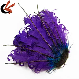 New style peacock and goose feathers curly feather pad