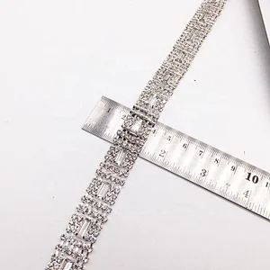 Factory wholesale bridal crystal flat back strap rhinestone trimmings for clothing