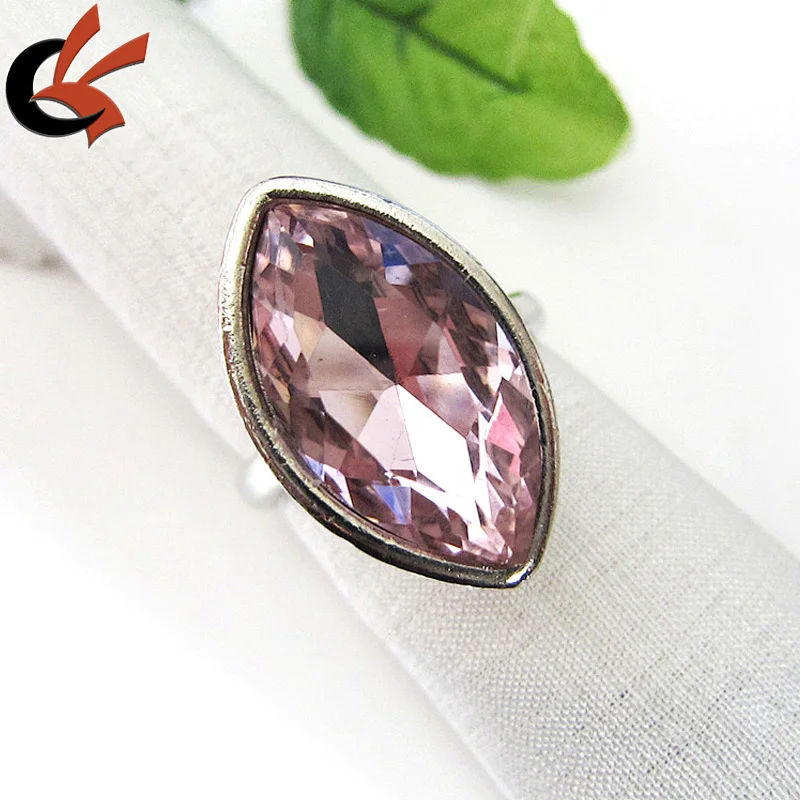 Lovely Pink Gem Horse Eye Crystal Rhinestone Party Napkin Holder