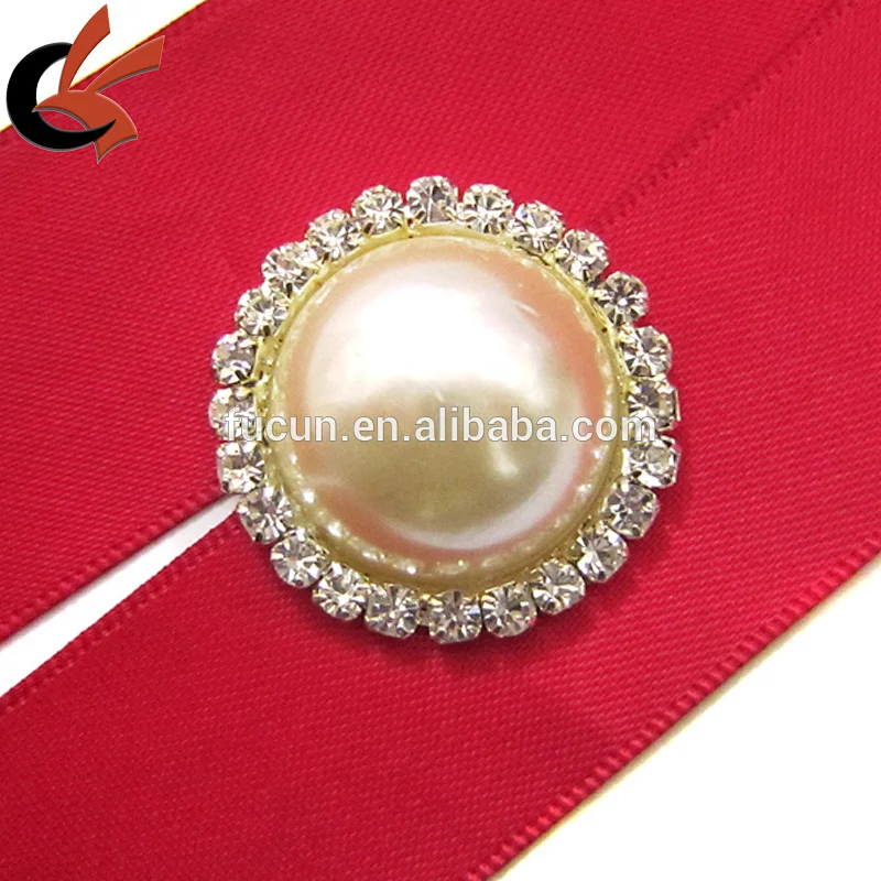gold plating small pearl rhinestone crystal brooches