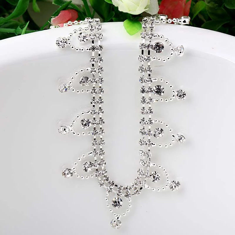 popular design glass rhinestone diamond chain trimming in bulk for garment