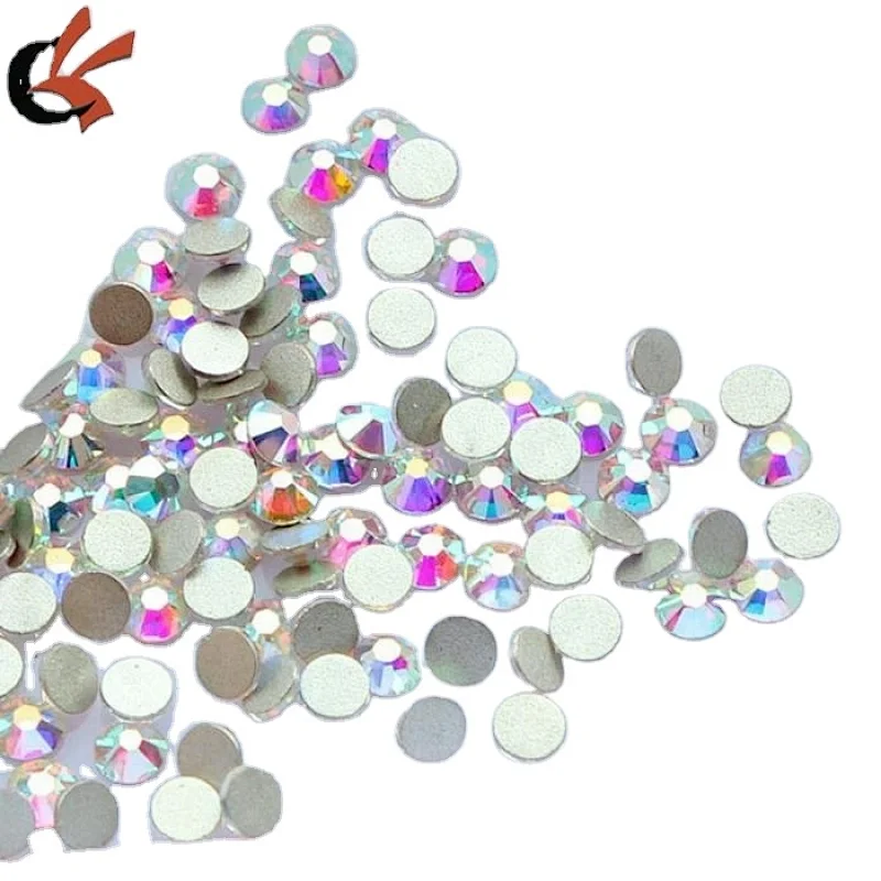 Clear White AB Flat Back Crystals Non Hot Fix Flatback Glass Rhinestone, 1440pcs SS16 Top Quality