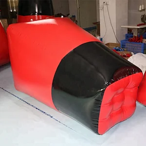 Manufacture hot sales 1*1*1.6m inflatable paintball bunkers square target inflatable air bunker for kids outdoor sport games
