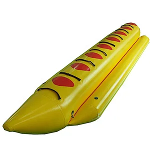 High quality water games PVC material inflatable flying banana boat floating flying fish price on the water game for sale