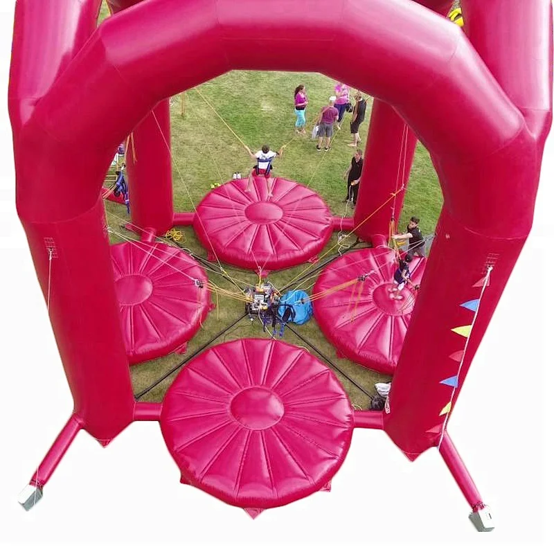inflatable bungee trampoline air track mat kids inflatable jumping for sale