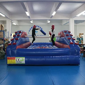 Durable cheap Inflatable gladiator joust arena  sumo mat include Pedestals and Gladiator Joust Sticks.