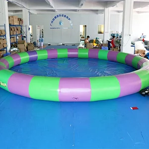 Factory inflatable water park games inflatable water pool with tent for sale