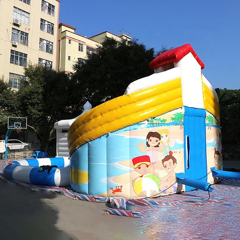 4*6m PVC Outdoor Whale Aqua Park Inflatable Water Park giant inflatable pool slide for adult