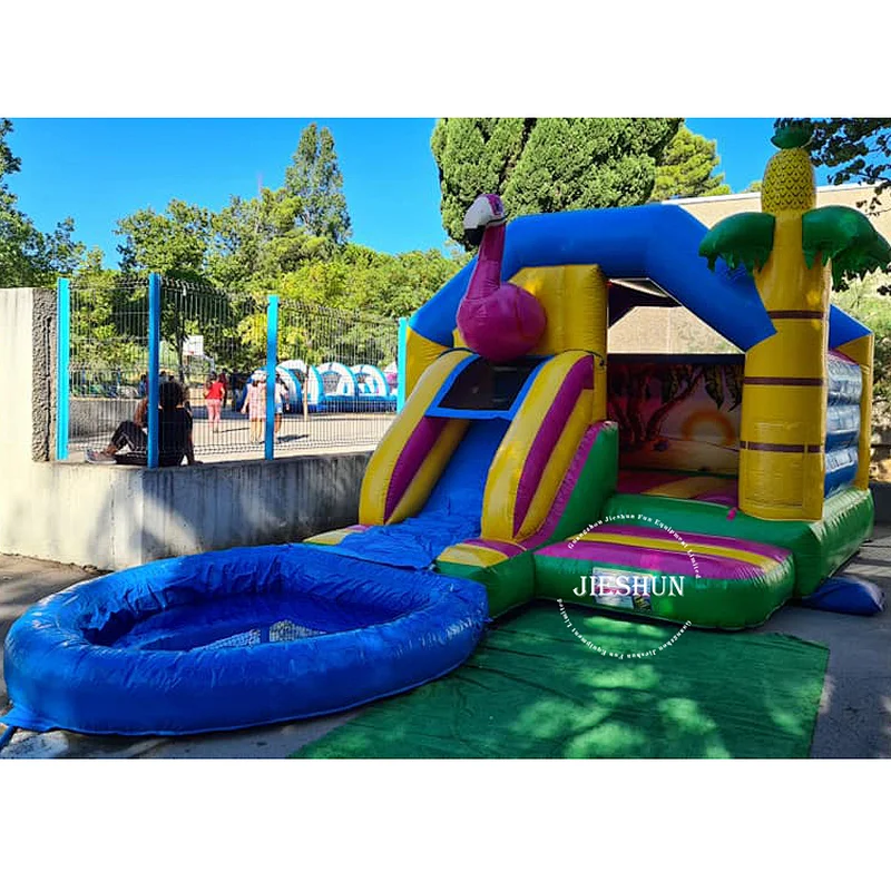 New Outdoor High Quality Inflatable Bounce House Jumping Castle With Water Pool
