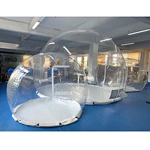 2020 new product outdoor Commercial Inflatable Transparent Bubble Camping Tent inflatable bubble tent with 2 tunnels