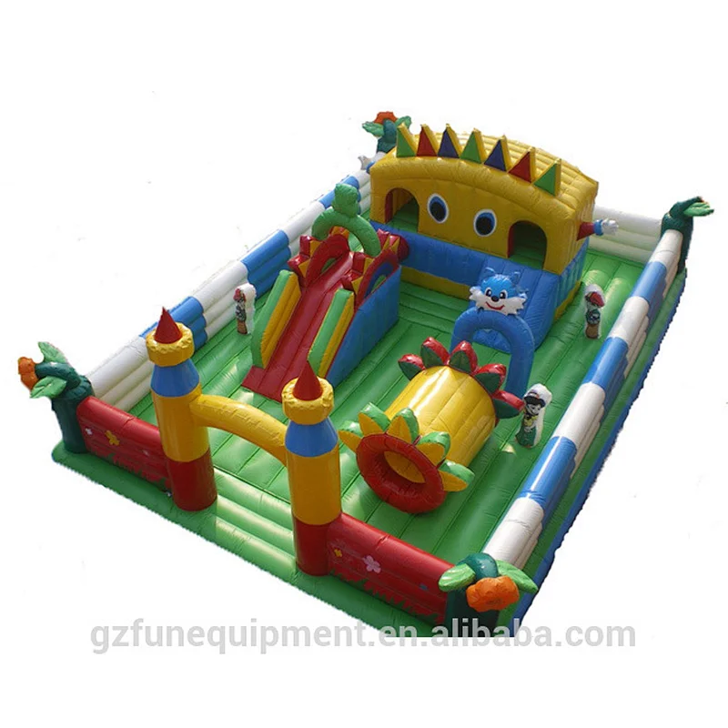 inflatable castle 0.55mm Plato PVC bouncy house commercial inflatable fun city