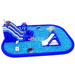 Pool ball games Inflatable Water Slide inflatable mini water park with pool With Huge Pool Park For Amusement Park Games