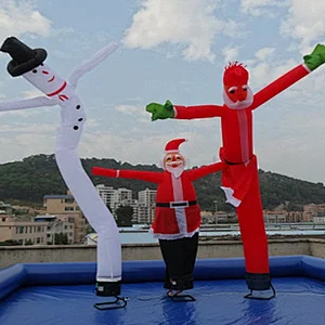 Xmas air dancer inflatable tube man fly guy customized design sky dancing for advertising