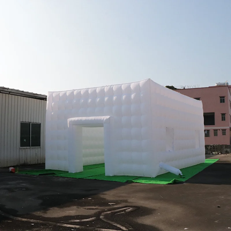 New design outdoor inflatable party cube tent event shelter inflatable photo booth tent with led light