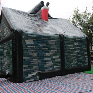 Halloween event outdoor inflatable large pub house inflatable haunted house tent for party