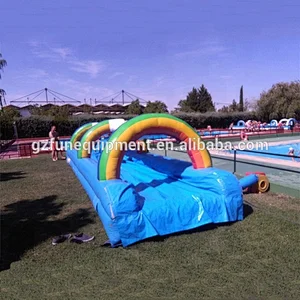 Largest inflatable water slide material fiberglass water slide tubes for sale