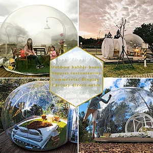 Hot  selling camping tent house outdoor Igloo bubble tent Inflatable Dome clear bubble tent house for camping