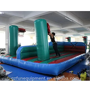 Carnival basketball game Inflatable basketball bungee run inflatable basketball hoop for sales