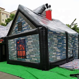 Halloween event outdoor inflatable large pub house inflatable haunted house tent for party