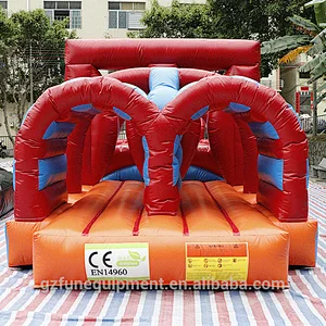 Factory hot sale newest 15 x 3.2 x 2.4 m funny commercial quality inflatable obstacle course for sale