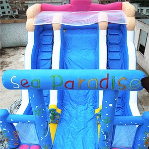 Manufacturer  high quality and safe sea theme inflatable slide  inflatable amusement park for kids