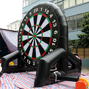 Manufacturer Direct Sale Best Quality 5m High Double Side Shooting Games Inflatable Soccer Dart Board Football Score Darts