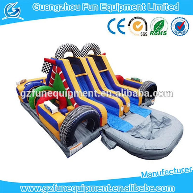 Commercial 10 x 8m inflatable obstacle courses bounce houses with slide