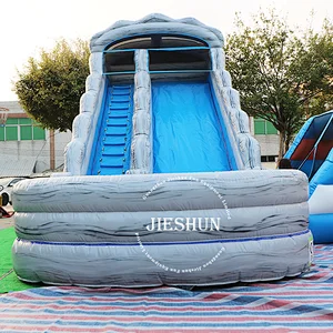 Hot sale large gray inflatable dry slide slip and slide inflatable slide for kids and adults