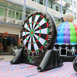 Popular Double Side 4m High Inflatable Sport Game Inflatable Kick Darts Inflatable Dart Board with Sticky Football