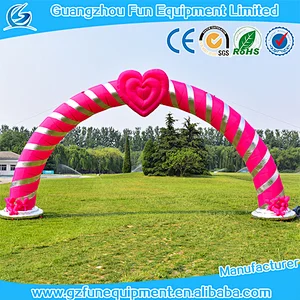 Customized hot selling beautiful wedding arch inflatable rainbow arch for party events
