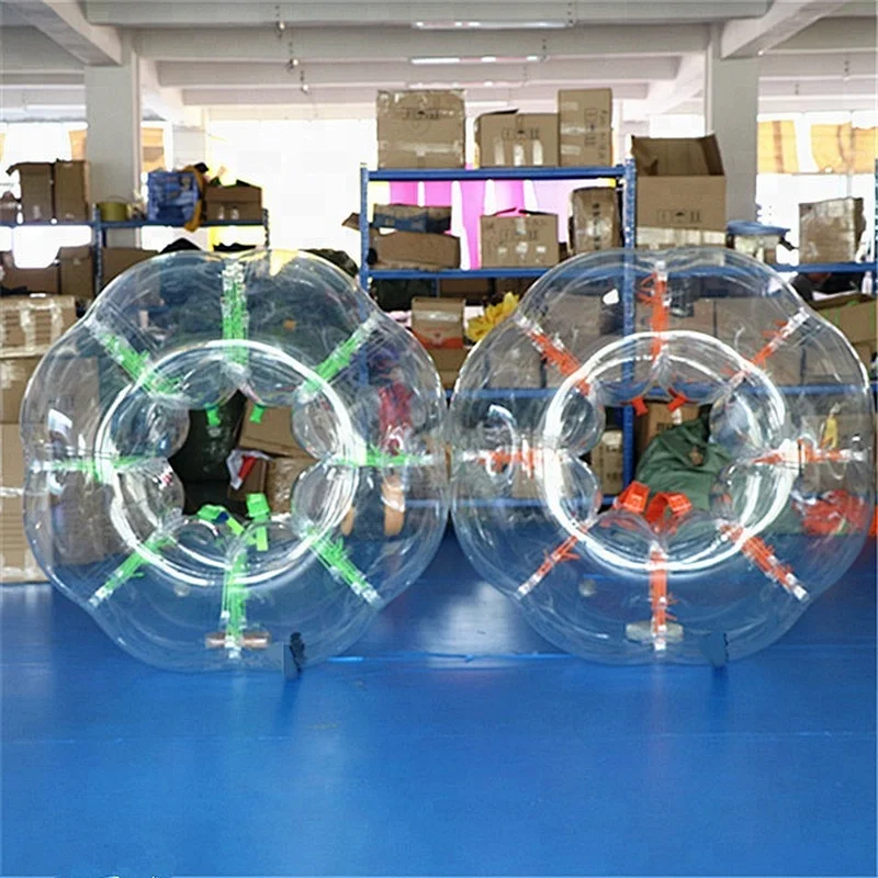 High quality green ropes transparent inflatable bumper ball body zorb ball for sale