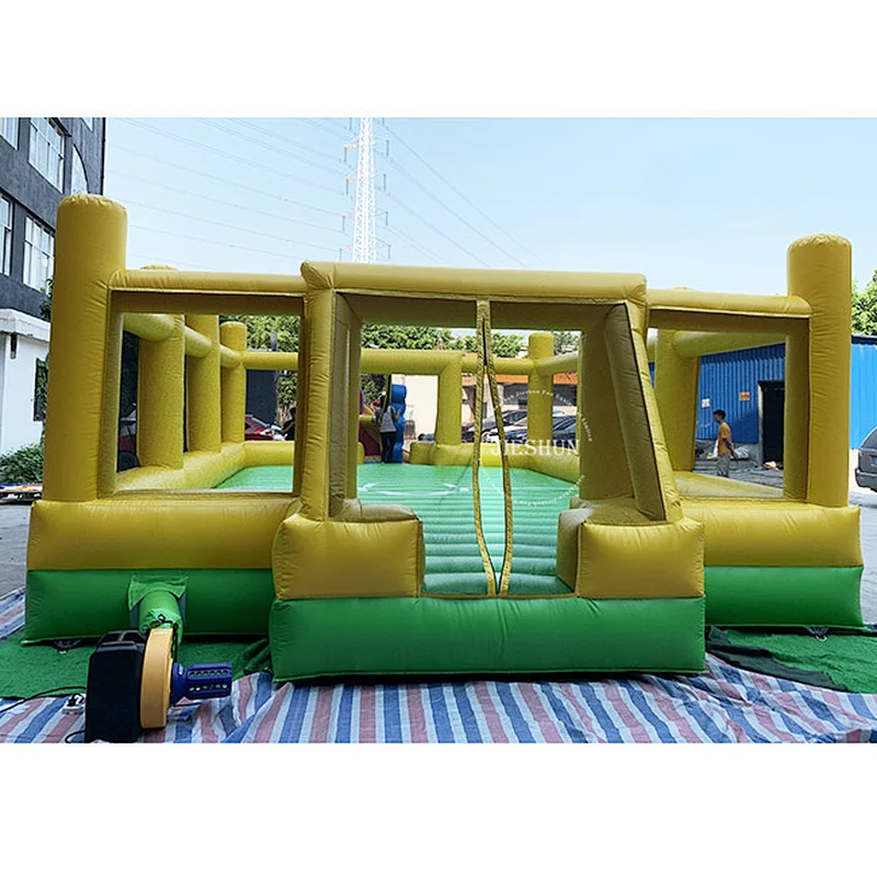 Hot sale giant commercial customized Inflatable football court bouncy pitch  inflatable soccer field with floor for kids