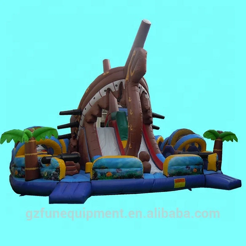 Hot selling giant outdoor playground bounce park slide combo jumping inflatable fun city