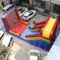 Commercial inflatable rock climbing wall Inflatable Sticky Wall Bouncer Slide Combos For Sale