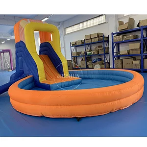 China factory customized design kids oxford inflatable slide with water pool