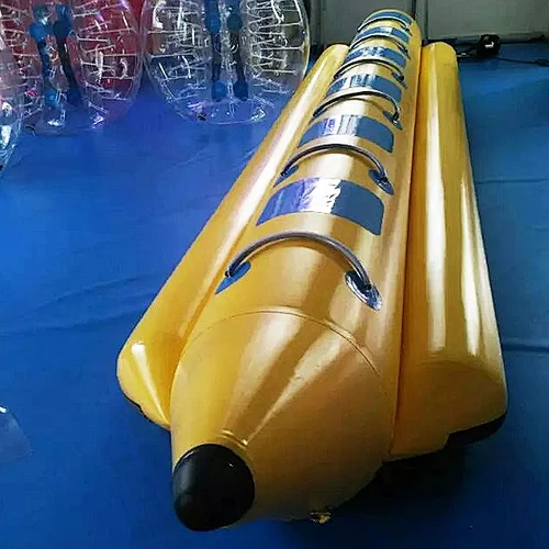 Commercial classic yellow 6 person inflatable floating boat towables banana water tube inflatable banana boat