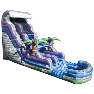 2020 newest design Factory price commercial inflatable water slide with pool for kids Sea world theme inflatable water slide