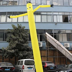 high quality yellow flying guys advertising inflatable air dancer tube man with blower