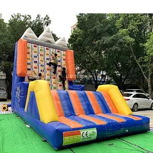 Hot sale 23ft inflatable climbing mountain outdoor sport game inflatable rock climbing wall on amusement park