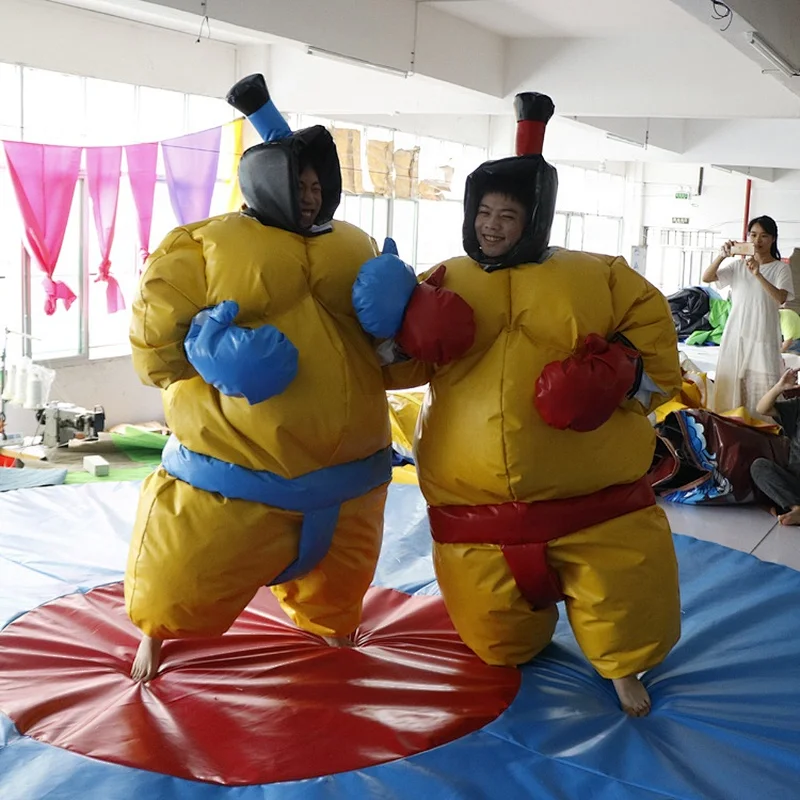 High Quality 1.5m Tall One Pair Inflatable Sports Games Foam Padded Sumo Wrestling Suits For Adults And Kids