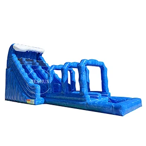 Hot selling factory price high quality newest design popular huge magic blue inflatable water slides for kids and adults
