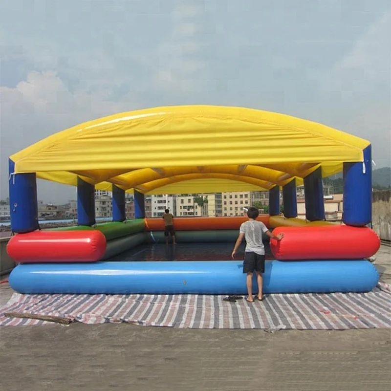 Giant Square Water Pool Large Inflatable Swimming Pool With Tent