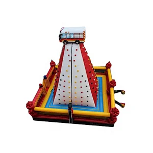 High quality children  playground inflatable rock climbing wall for fun air climb wall mountain for sale