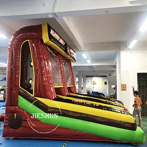 2020 new design Carnival Interactive game inflatable skee ball game with IPS system for kids