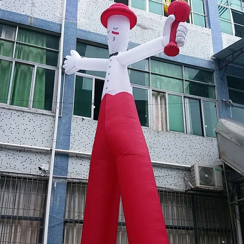 Factory 5mH advertising fly guys moving air dancing tube man inflatable skydancer with arms