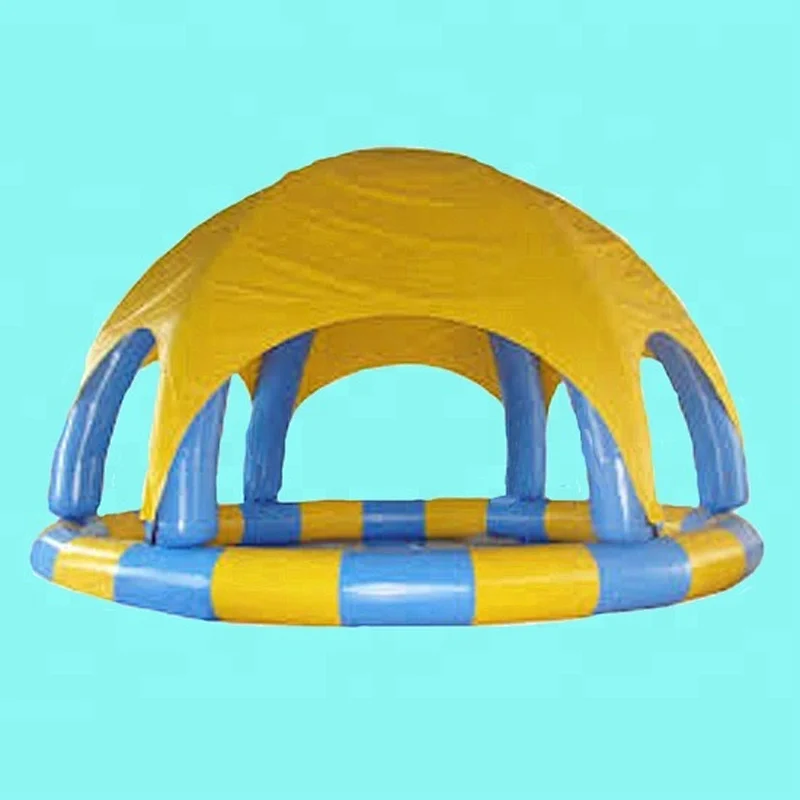 Factory inflatable water park games inflatable water pool with tent for sale