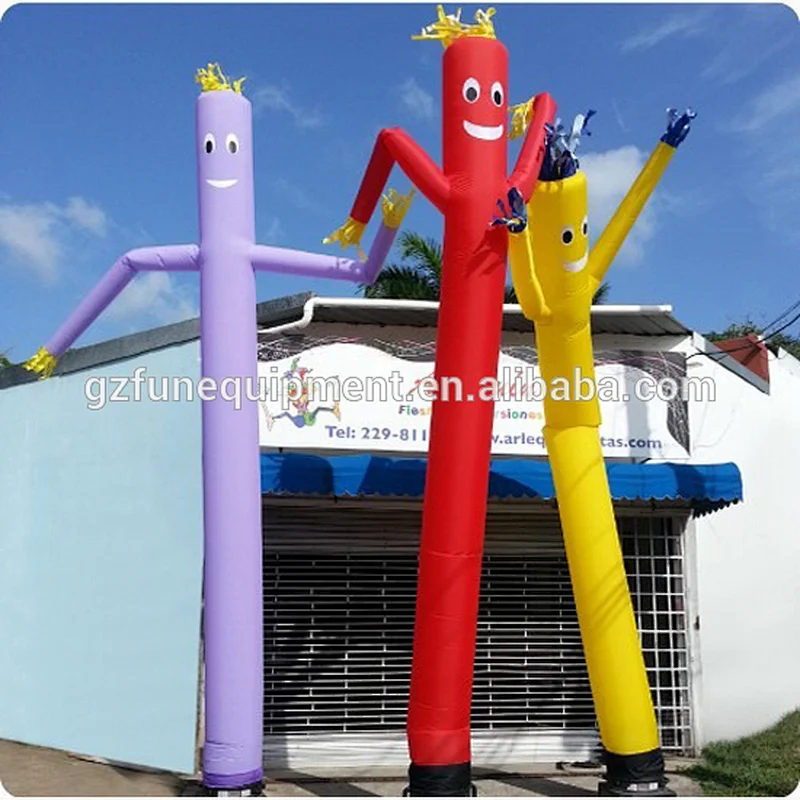 Manufacturing advertising 5mH single leg welcome inflatable air dancer fabric sky dancer for sale
